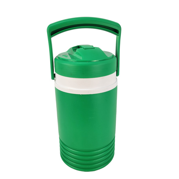 Igloo Pioneer Seed Corn Green Water Drink Jug Cooler 1/2 Gallon with Handle Vtg - Picture 2 of 7